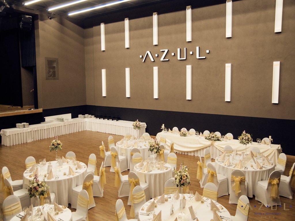 Svadba, AZUL aréna, stolovanie, výzdoba - AZUL Hotel & Restaurant